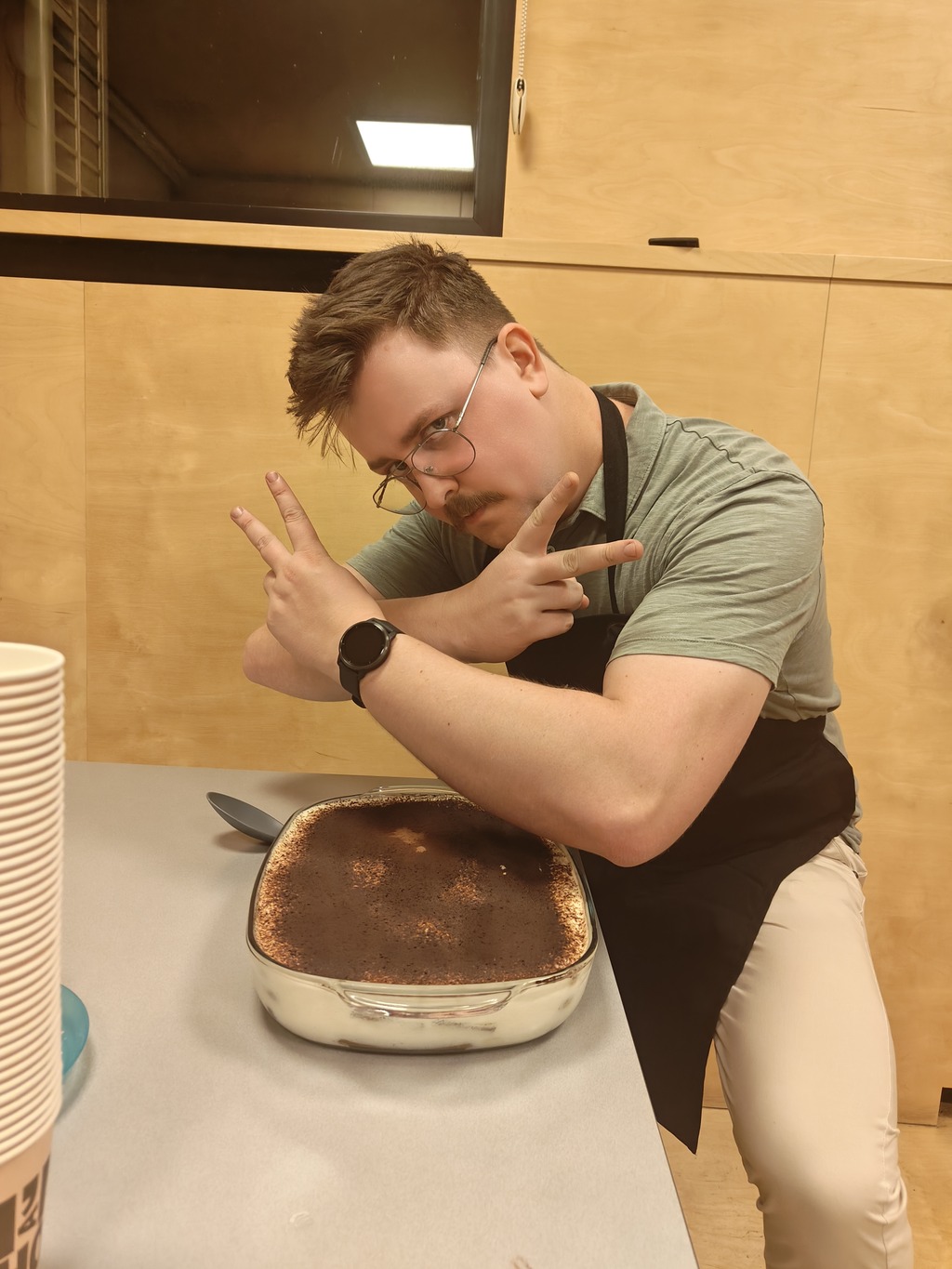 Thomas wasn't just the BBQ chef but also made delicious tiramisu with a lot of rhum