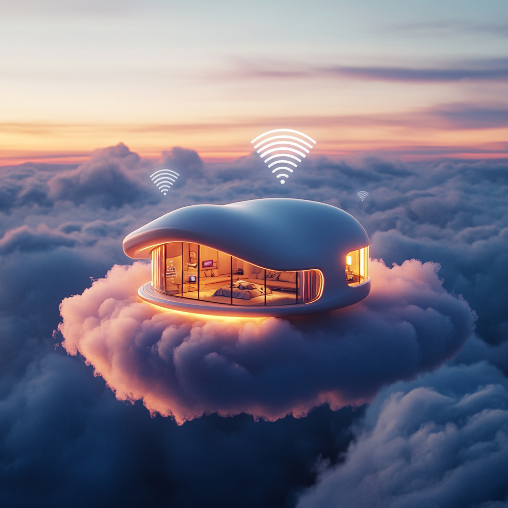 One of the houses, The Cloud Cottage