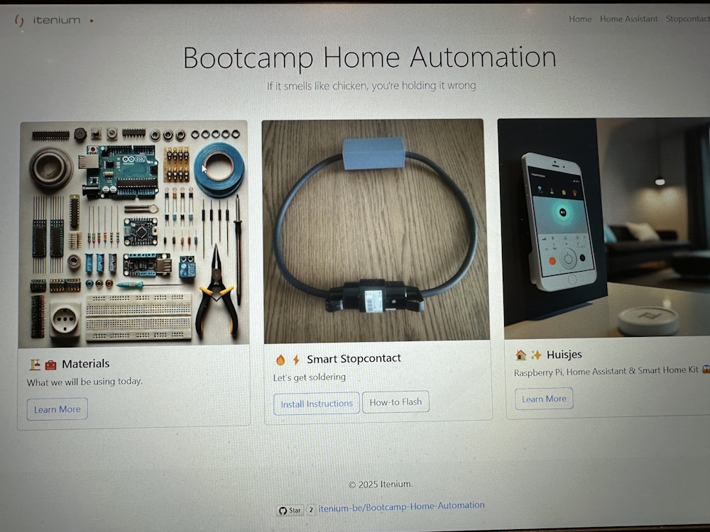 Our instructional website for the bootcamp
