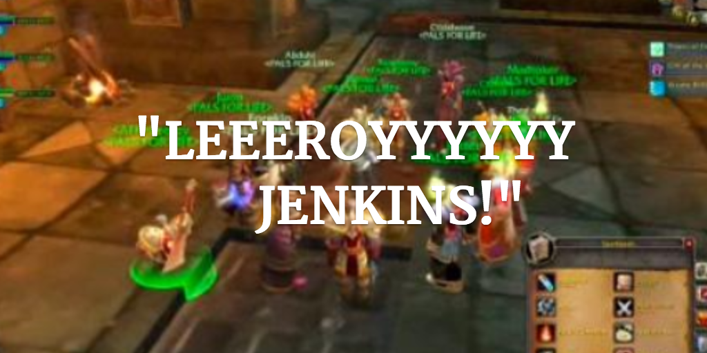 Leeroy and Jenkins, two of our teams at Yeti Island