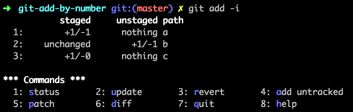 git add --interactive